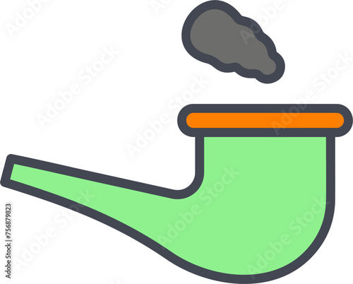 Smoke Pipe Vector Icon