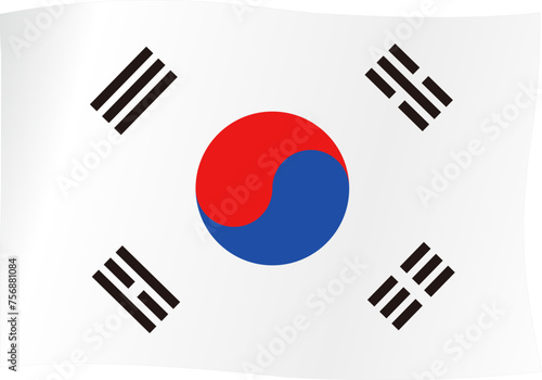 펄럭이는태극flutteringflagkorean