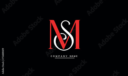 MS, SM, M, S Abstract Letters Logo Monogram