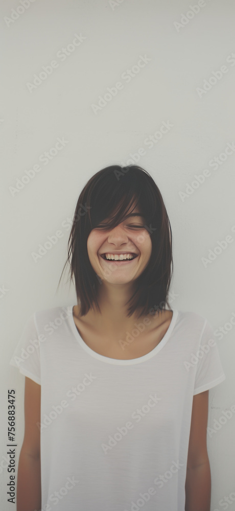 Young Woman Smiling Against White Background
Young Woman Smiling Against White Background