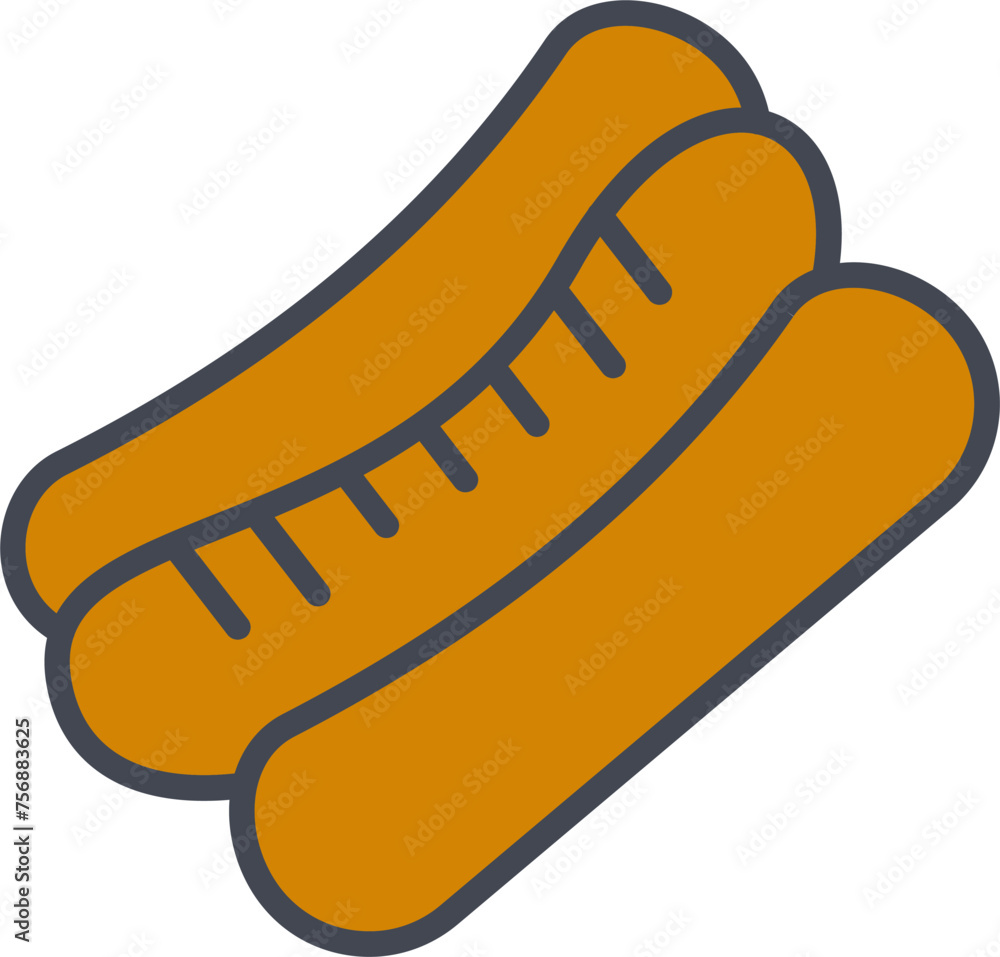 Hot Dog Vector Icon Hot Dog Vector Icon