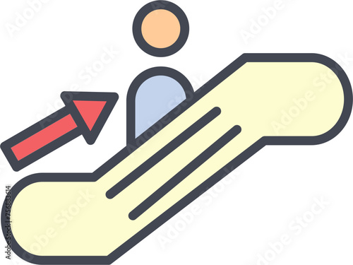 Escalator Vector Icon