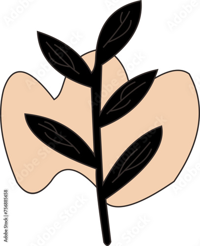 Boho Leaf Illustration photo