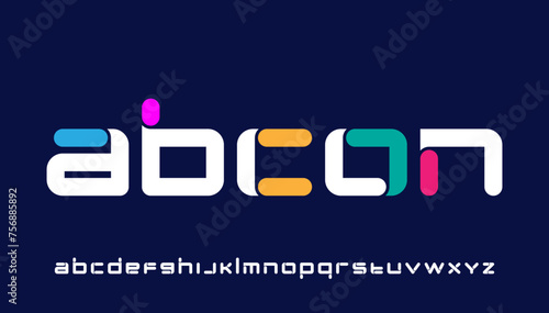 colorful small alphabet letter logo design
