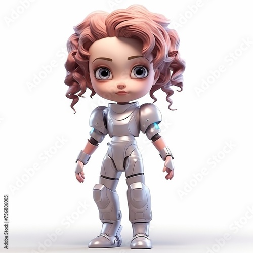 Game Character concept art isolated white background