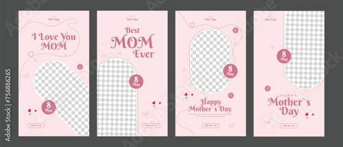 happy mother's day social media post web banner stories collection templates