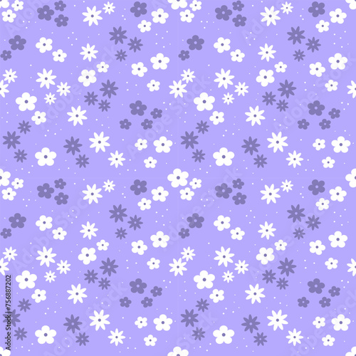 Seamless pattern with hand drawn flower. Background for textile, wrapping paper, fashion, illustration.