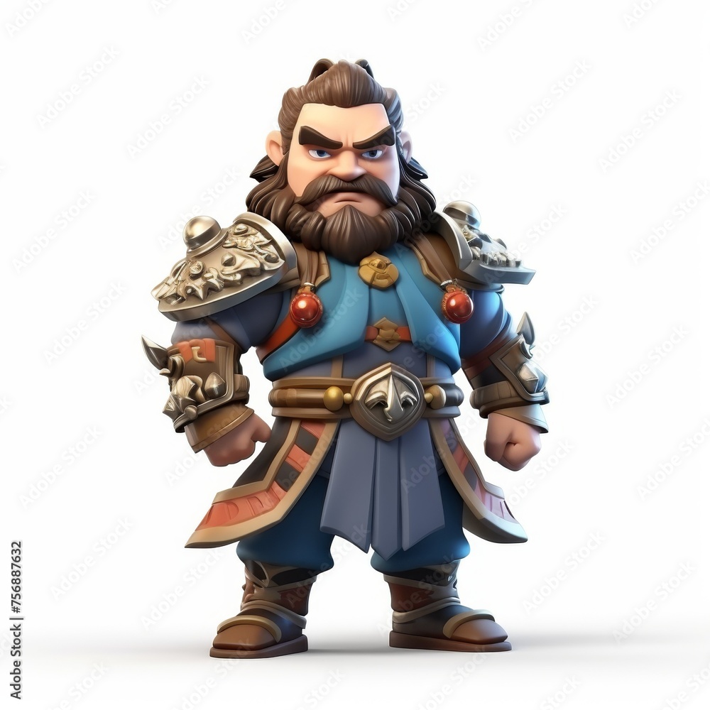 Game Character concept art isolated white background Game Character concept art isolated white background