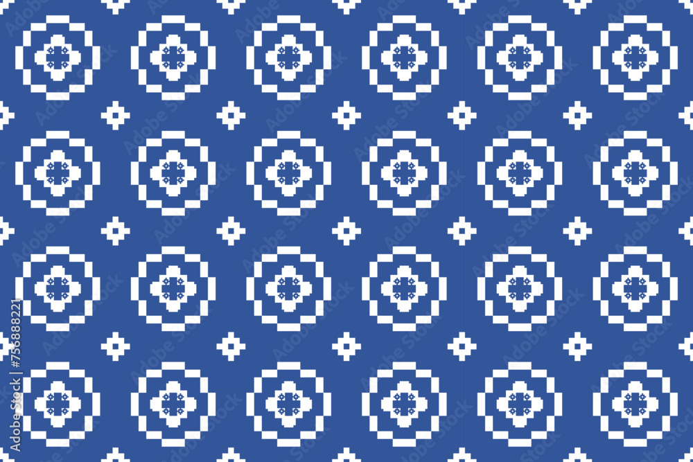 Cross Stitch embroidery seamless.Geometric pixel ethnic patterns. American, Mexican,African, mediterranean, nordic,Aztec style.Trendy folk art background design for products, fabric, ,print,decorate. Cross Stitch embroidery seamless.Geometric pixel ethnic patterns. American, Mexican,African, mediterranean, nordic,Aztec style.Trendy folk art background design for products, fabric, ,print,decorate.