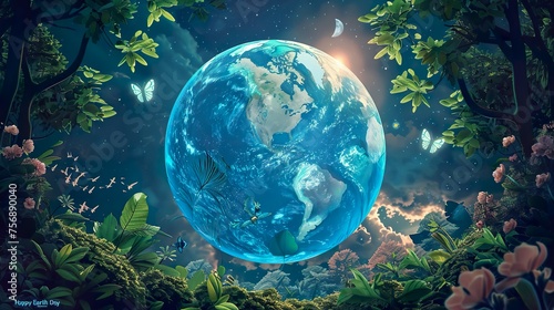 Happy Earth Day Globe,
