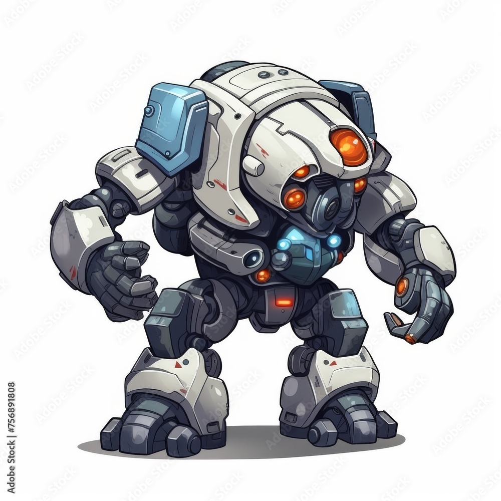 Game Character concept art isolated white background Game Character concept art isolated white background