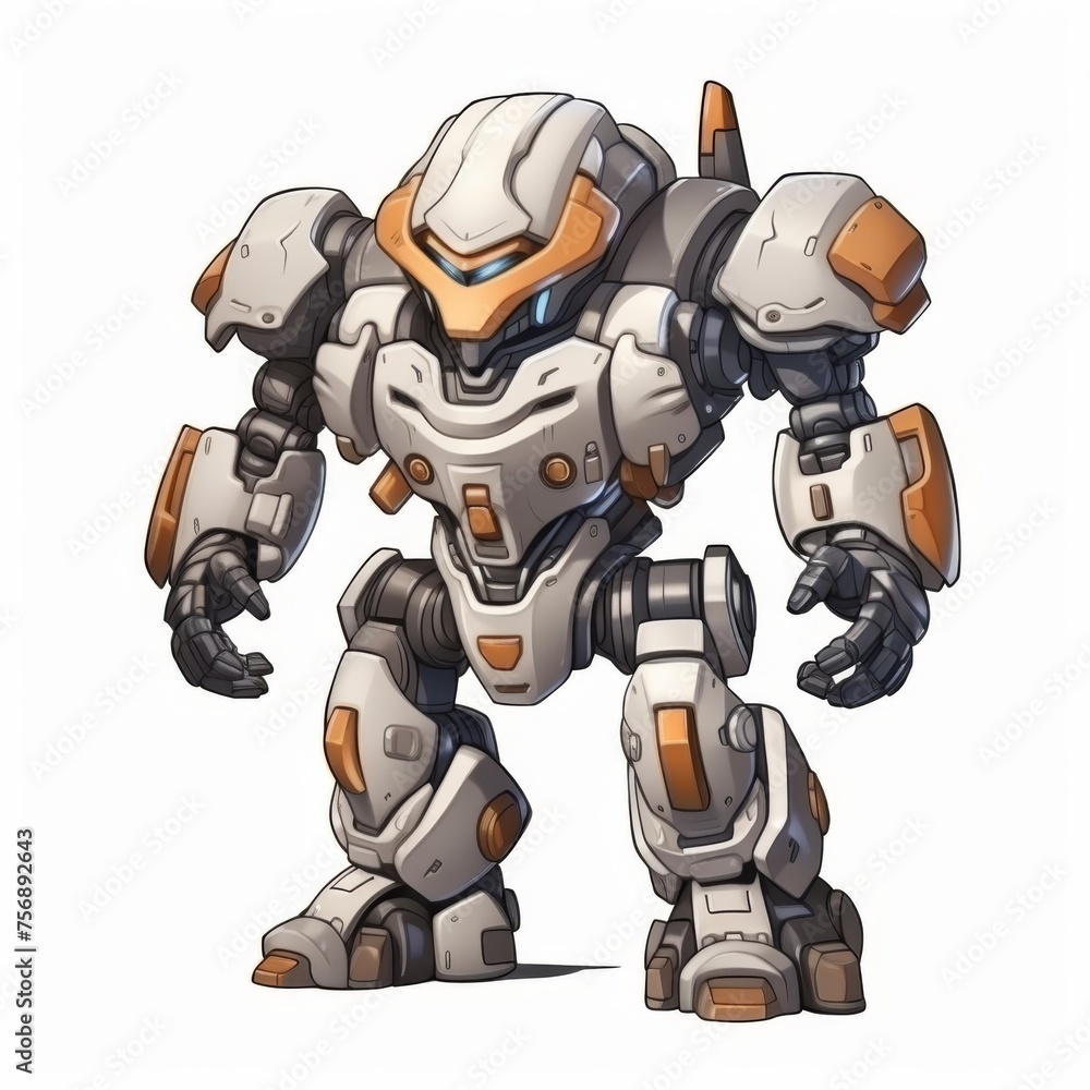Game Character concept art isolated white background Game Character concept art isolated white background