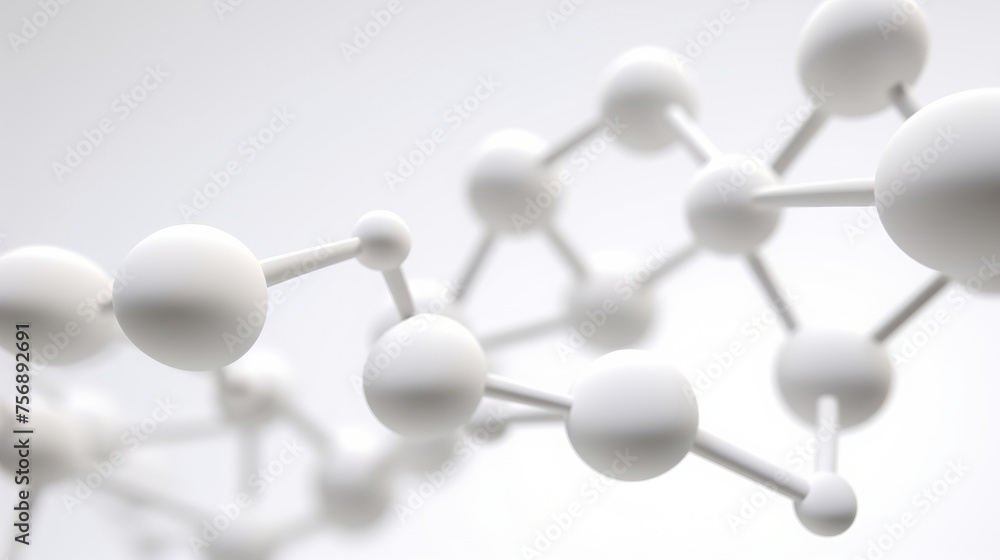 Obraz premium molecules, white
