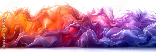 Soft pastel color waves flowing in a harmonious pattern on transparent background.
