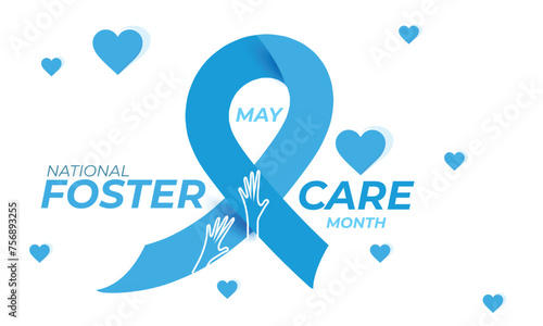 National Foster Care Month. background, banner, card, poster, template. Vector illustration.