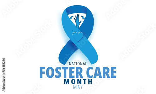 National Foster Care Month. background, banner, card, poster, template. Vector illustration.