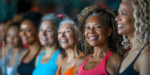 Celebrating diversity and unity through a vibrant Zumba class with women of all ages and races. Concept Diversity, Unity, Zumba Class, Women, Celebrating