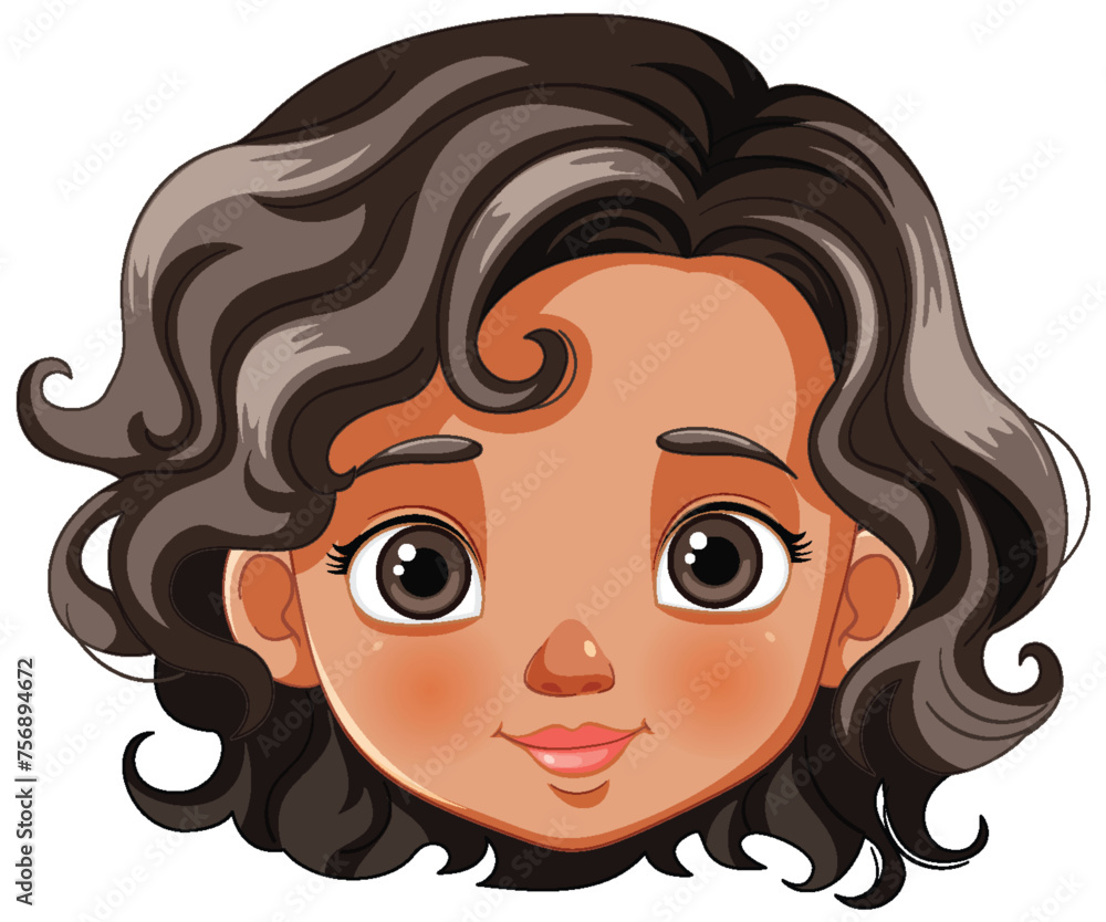 Vector illustration of a smiling young girl Vector illustration of a smiling young girl