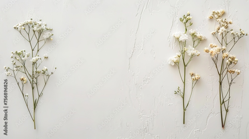 High angle view of flowers on table against white background ,generative ai, High angle view of flowers on table against white background ,generative ai,
