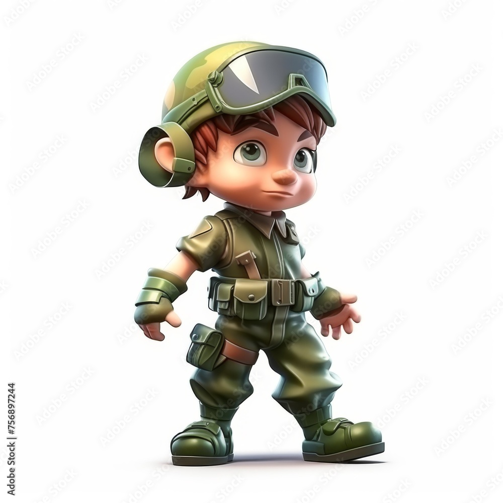 Game Character concept art isolated white background Game Character concept art isolated white background