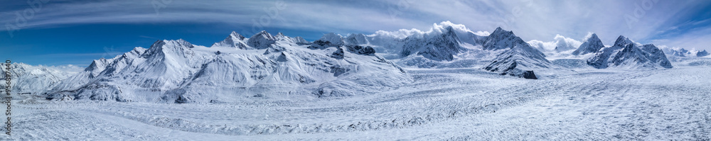 Aerial view of glacier landscape in Tibet, China