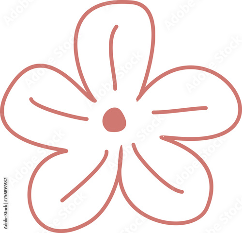 Handdrawn Abstract Flower