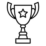 Cup or trophy icon for winner or champion of competition