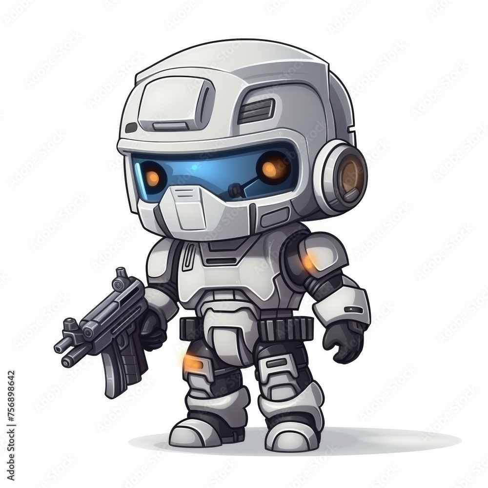Game Character concept art isolated white background Game Character concept art isolated white background