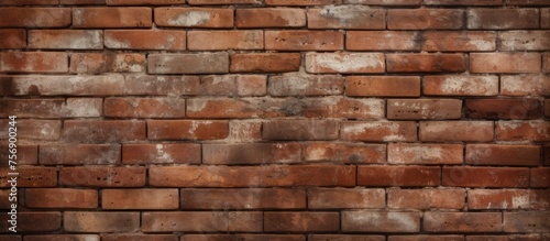 Old weathered red brick wall texture