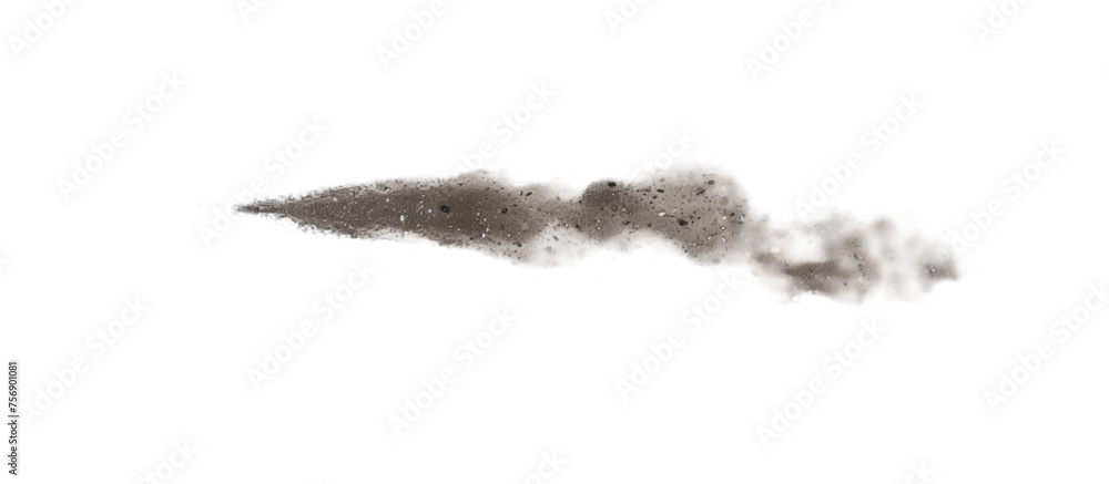 White Magic Comet with Particles Isolated on a Transparent Background