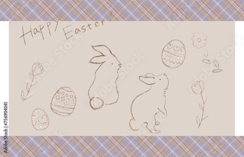 イースターエッグのセットのベクターイラスト