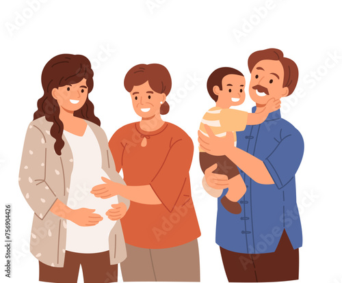Family Expecting A Baby