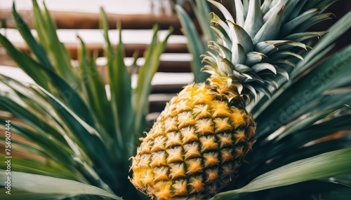 llustation of pineapple with a water splash photo