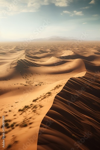 Sand dunes in the Sahara desert. Morocco. 3d render