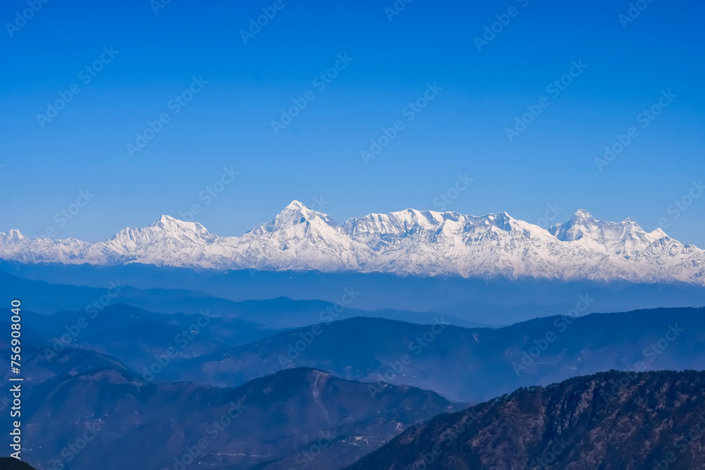 Very high peak of Nainital, India, the mountain range which is visible in this picture is Himalayan Range, Beauty of mountain at Nainital in Uttarakhand, India Very high peak of Nainital, India, the mountain range which is visible in this picture is Himalayan Range, Beauty of mountain at Nainital in Uttarakhand, India
