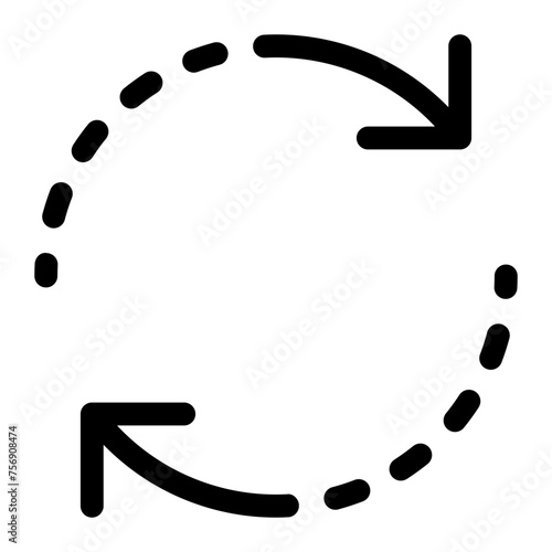 Refresh Arrow with Dash Icon