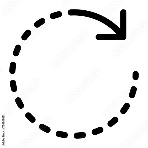Reload Arrow with Dash Icon