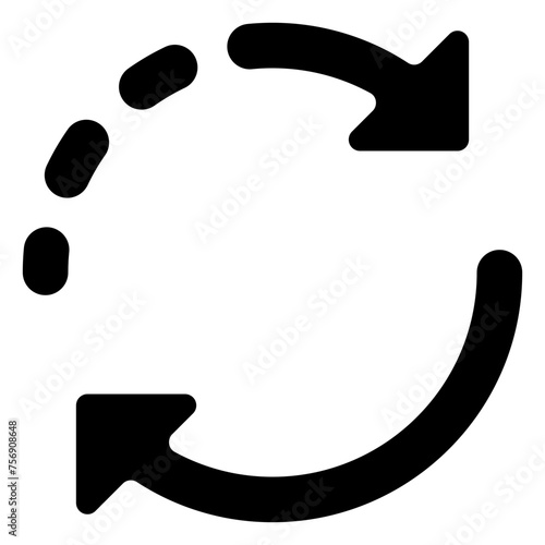 Refresh Arrow with Dash Icon