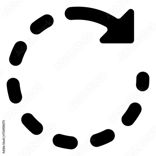 Reload Arrow with Dash Icon