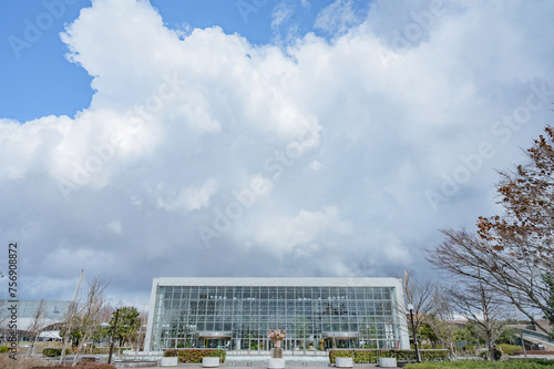 新潟 冬の積乱雲（千秋が原ふるさとの森）