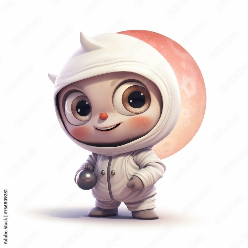 Fototapeta premium Game Character concept art isolated white background