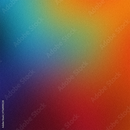 Blue Yellow and Red Colors Gradient background. Noise Texture. backdrop for header, banner, and Poster Design. Vibrant Grunge Grainy Background.