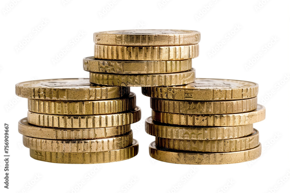 stack of coins isolated on a transparent background stack of coins isolated on a transparent background