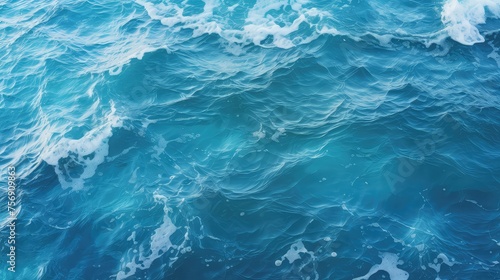blue ocean water waves background © Ai Expert