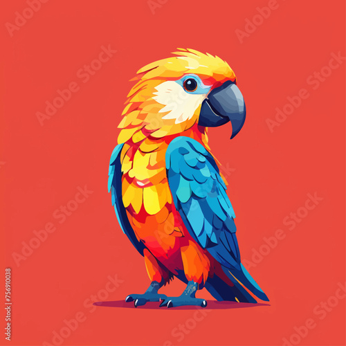 Colourful exotic parrot