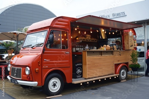 food truck on street food in nitght