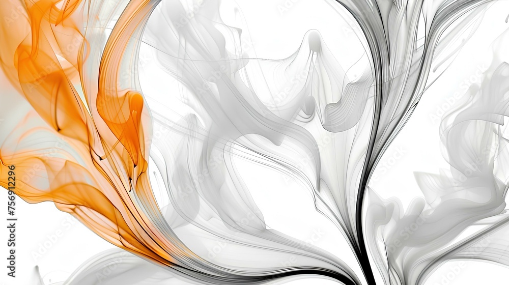Fototapeta premium abstract texture orange color blending into white color. generative AI