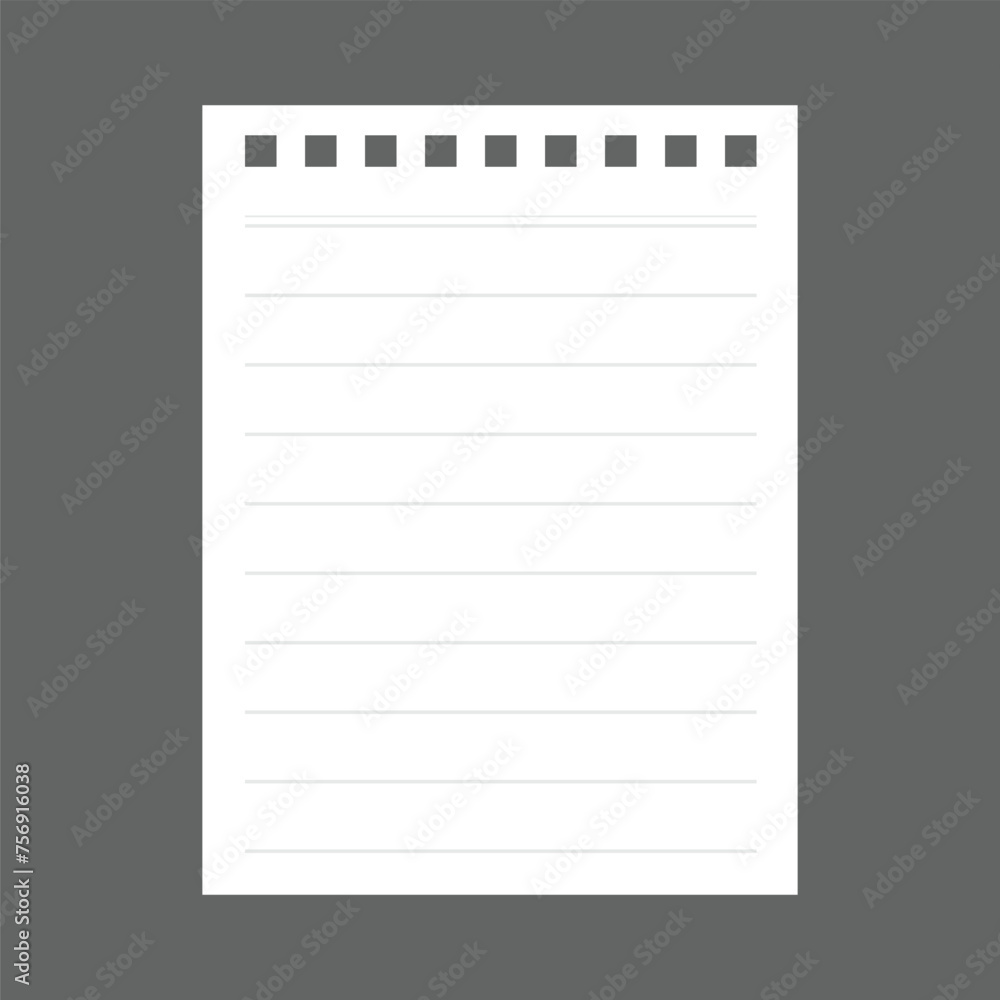 Simple blank white paper note Simple blank white paper note