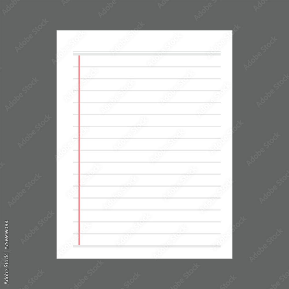 Simple blank white paper note Simple blank white paper note