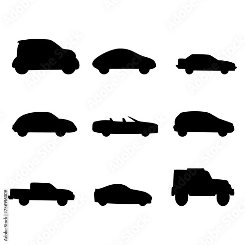 illustration or silhouette of a car